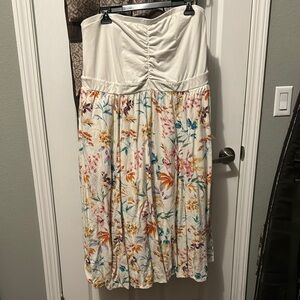 Floral Strapless Dress